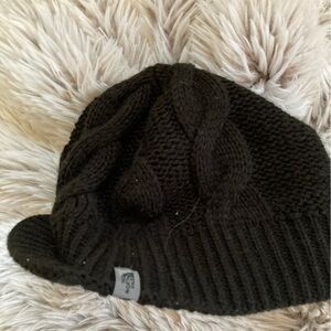 Black The North Face Beanie w/ Visor